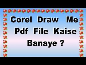 How To Create Pdf File In Corel Draw