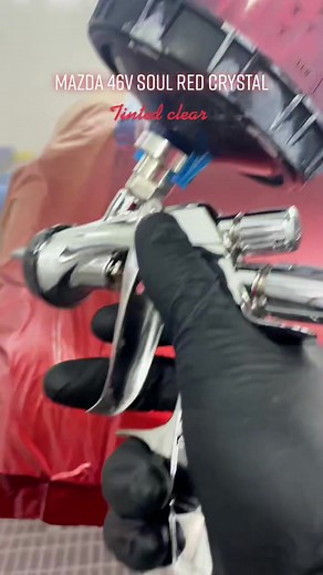 Mazda 46v Soul Red Crystal Car Paint Job