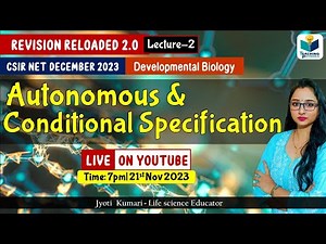 Revision Reloaded 2.0 | Autonomous & Conditional Specification | CSIR Dec 2023 | Lecture 2
