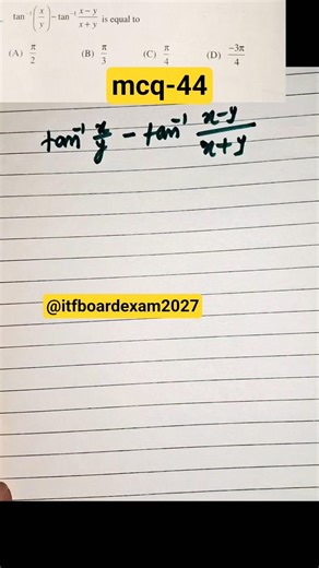 important itf mcq class 12🔥