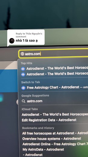 Cách tạo bản đồ sao trên astro.com