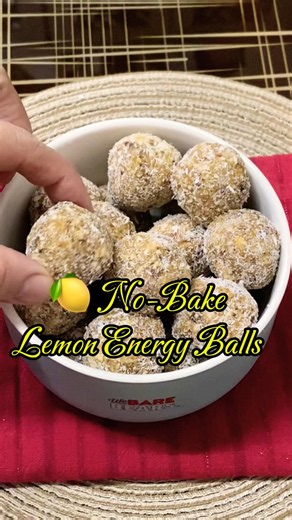 🍋 No-Bake Lemon Energy Balls | Healthy Snack Recipe