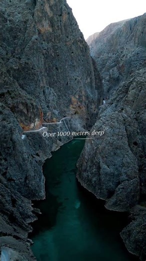 Turkey’s Dark Canyon | World’s Most Dangerous Road 😱 #shortfeed