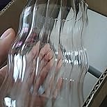 Mixed Drinkware Sets Glass Cups Set of 2 with Glass Straw, 18 Oz Drinking Glassware, Wave Shape Design, Bubble Cups for Iced Coffee, Juice, Beverage, Milk, Cocktails, Tea, Gift for Women Men