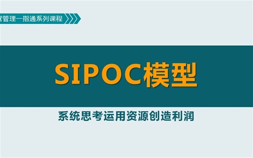 整合制约理论、精益、六西格玛的TLS改善工具18：SIPOC流程管理模型