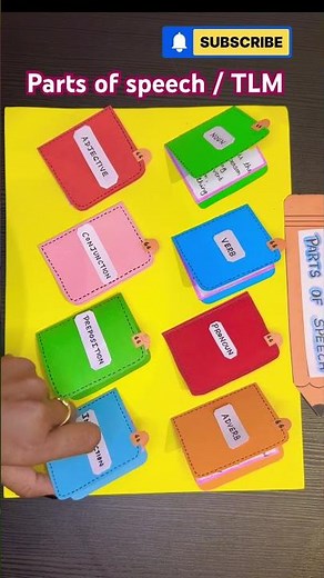 DIY Parts of Speech Chart | Easy English Grammar Project for Kids #shorts