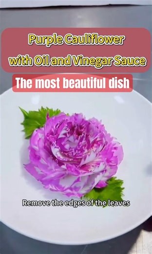 The most beautiful dish: Purple Cauliflower Edible Flower#food #recipe #edit #funny #cooking