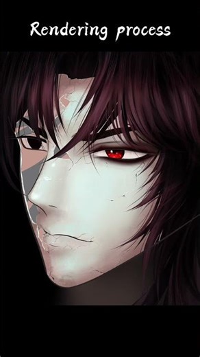 Hua Cheng fanart (rendering process) #digitalart #tgcf #timelapse