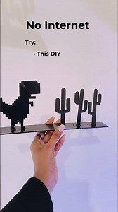 Remember This Game? 🦖 I Made It IRL!#ChromeDino #DinosaurGame #NoInternet#TableDecor #3DArt#Shorts