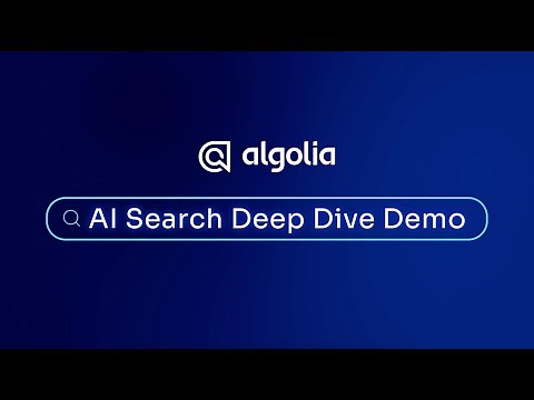 Algolia AI Search Deep Dive Demo
