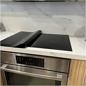 Amazon.com: Delmoreshop Induction Cooktop Protector - 24x29.9 Inches Non-Slip Induction Cooktop Mat - Anti-Scratch Silicone Mat - Black