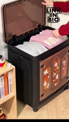 🧺 Best Plastic Cloth Storage Boxes | Foldable & Durable Clothes Organizer Review 🧦✨#diy #shorts