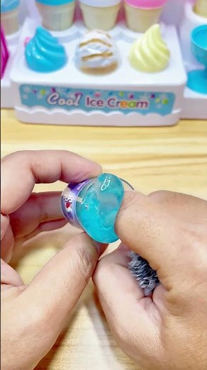 🥤 Blue Jelly Slime ASMR in Miniiature soda – Smooth Press & Gentle Pull