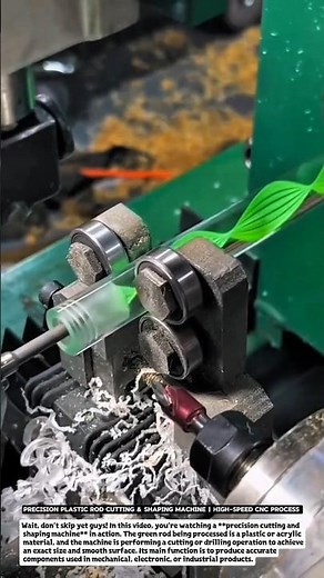 Precision Plastic Rod Cutting & Shaping Machine | High-Speed CNC Process | Educational Video.