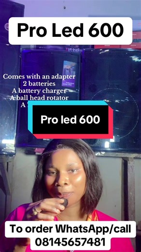Pro led 600 is available for immediate pickup/delivery, Our location is Aba, we deliver to all states. #creatorsearchinsights #ledlight #contentcreationtools #businessowner #fyp @LDT_ENGAGEMENT