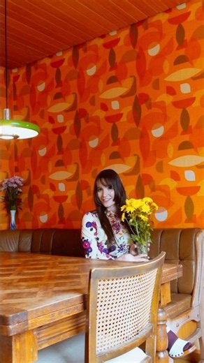 A peak into our 1969s dining room makeover ⭐️#60s #roommakeover #vintage #mcm #70s #retro