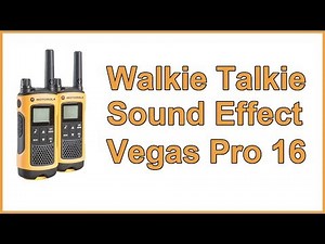 AM Radio / Walkie Talkie Sound Effect Vegas Pro 16
