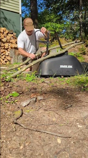 Replacing stupid weak wheelbarrow handles with natural oak branches