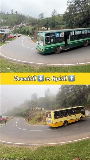 TNSTC Green vs Yellow | Long Bus vs Short Bus | Uphill Downhill Mass Driving Skills