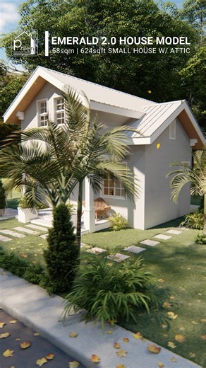 6K views · 63 reactions | EMERALD 2.0 HOUSE MODEL 58sqm SMALL HOUSE W/ ATTIC FULL HOUSE TOUR ON YOUTUBE #simplehouse #lofthouse #smallloft #budgethomes #house #tinyhouse #simplehouse #bahay #minimalisthouse2025 #philein #smallhouse #smallhousedesign #tropicaldesign #MinimalistHome #tropicalhouse #modernsmallhouse #lofthouse #attic #bahaykubo #4bedroomhouse #3bedrooms #roofdeckviewing | Philein BudgetHomes | Facebook