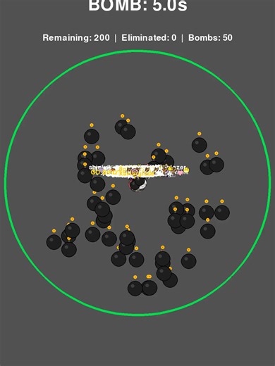 Which follower will survive the bomb? Part 19! #ball #simulation #satisfying #bouncing #asmr #adhd #oddlysatisfying #trending #python #viral #coding #code #program #fun #brainrot #bounce #escape #multiply #thanksgiving #pilgrim