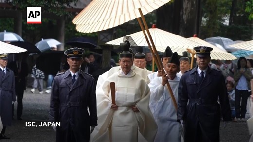 Ancient ceremonies mark the start of once-every-20-years renewal of Japan’s sacred shinto shrine