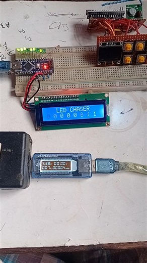 Arduino LED Chaser with BINARY LCD Display – Super Easy Beginner Project! #ArduinoProject #LEDChaser