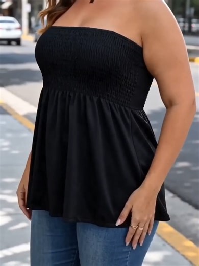 Women's Plus Size Gathered Halter Top, Casual Summer Sleeveless Blouse, Comfortable and Stylish, Perfect for Daily Wear#karentorres #popular #Amor #publicidadverificada #baile #tiktok #mx #Viral #SACELADYDiadeMarca #tiktokshop #publicidad #ventaquincenal #mexico