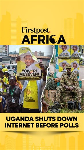 Firstpost on Instagram: "#FirstpostAfrica: Uganda Shuts Down Internet Before Polls Uganda is heading to the polls amid rising tension, an internet shutdown, and widespread security crackdowns. Just 48 hours before the general election, authorities cut internet and mobile services nationwide, citing national security concerns. President Yoweri Museveni, in power since 1986, is seeking to extend his decades-long rule, facing off once again against opposition leader and pop star-turned-politician B