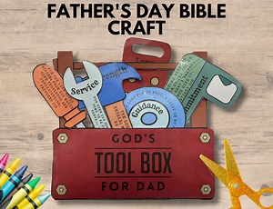 Toolbox for Dad Fathers Day Bible Craft, Sunday School Bible Printable Activity, Children's Church Kids Gift for Dad on Father's Day - Etsy