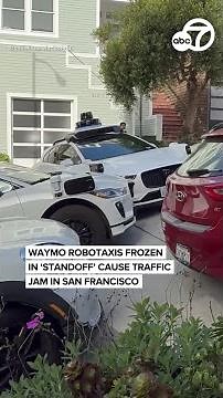 3 Waymo cars in 'standoff' cause traffic jam in San Francisco