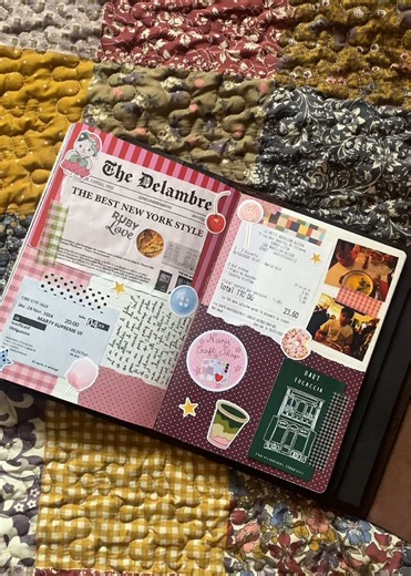 Colorful Journal Spreads with Polka Dots