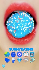 103K views · 3K reactions | Asmr emoji blue Sweet food fast eating sound #asmr #sweets #asmrsounds | Sunny Eating Reels | Facebook