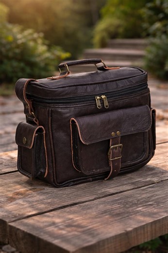 Full Grain Leather Camera Bag | Velvet Lined DSLR Sling Bag | Photographer's Travel Gear - Etsy