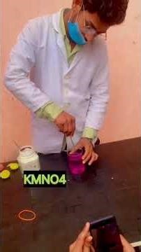 KMNO4 and H2O react with C6H8O7🔥best video of the world 🔥#experiment #viral #science #chemistry 🧪