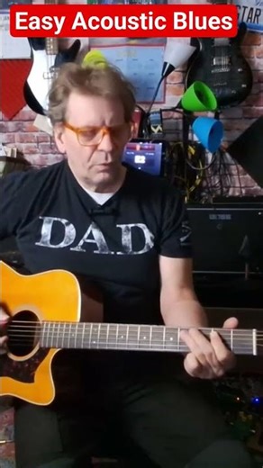 PLAY BLUES EASY ACOUSTIC GUITAR LESSON #bluesguitarlesson #guitarlesson