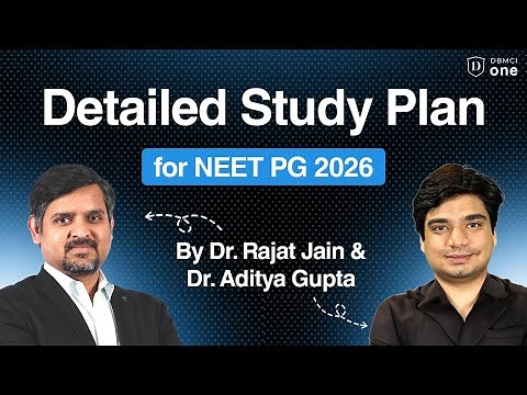 Detailed Study Plan for NEET PG 2026 | NEET PG 2026 Preparation Strategy | DBMCI One