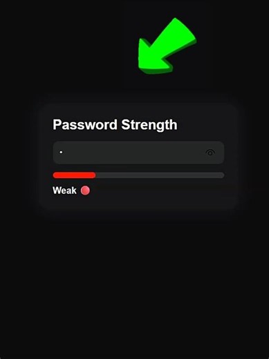 i built a password strength checker 🔑 || HTML, CSS AND JAVASCRIPT PROJECT