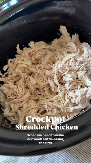 Crockpot Shredded Chicken #recipes #mealprep #shorts