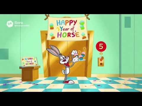 Gray Rabbit Elevator Button Happy Year of the Horse Tuesday Night Disney Channel