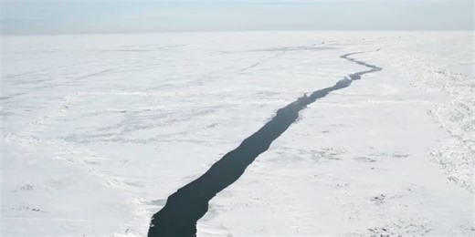 See it: Drone video shows 80-mile-long crack on frozen Lake Erie
