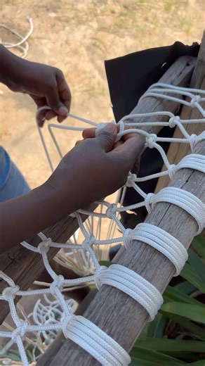 Loft net bed full tutorial coming soon, #macrametutorial #macrameprojects #macramebasicknot