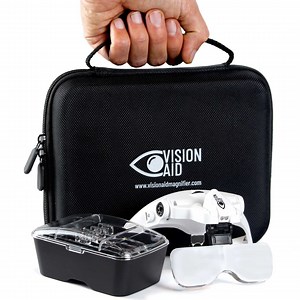 Vision Aid Magnifying Glasses With LED Light & 5 Lenses - Hobby Craft Magnifier - Etsy UK