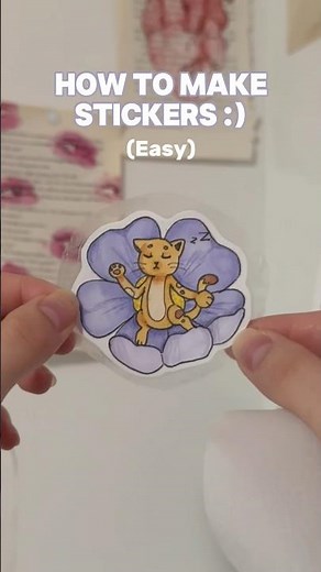 How to make your own stickers #youtubeshorts #artideas #fyp