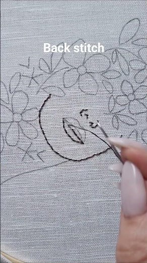 Back Stitch Basics 🌼 | Daisy Girl Embroidery #embroidery #tutorial #diy #handmade #craft #stitch