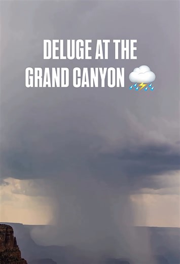 Watching a monsoon storm unload over the Grand Canyon