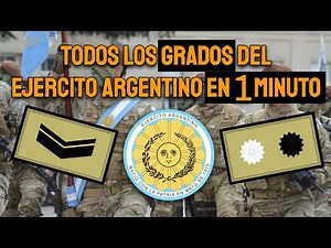 Grados del Ejercito Argentino en 1 Minuto