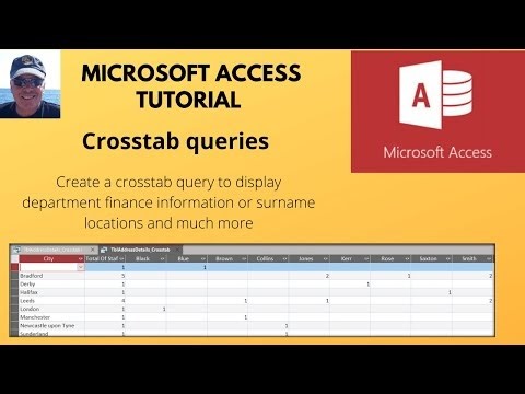 Crosstab Query in Microsoft Access. Crosstab query