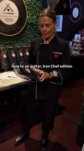 🎸🔪 getting all warmed up for turkey day! Need a great new chefs knife or carving knife? Visit my shop on Amazon! @hickitchen #turkeydayprep #CatCoraCutleryPro | Cat Cora