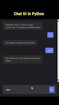 Chat UI in Python #pythontutorial #pythonprogramming
